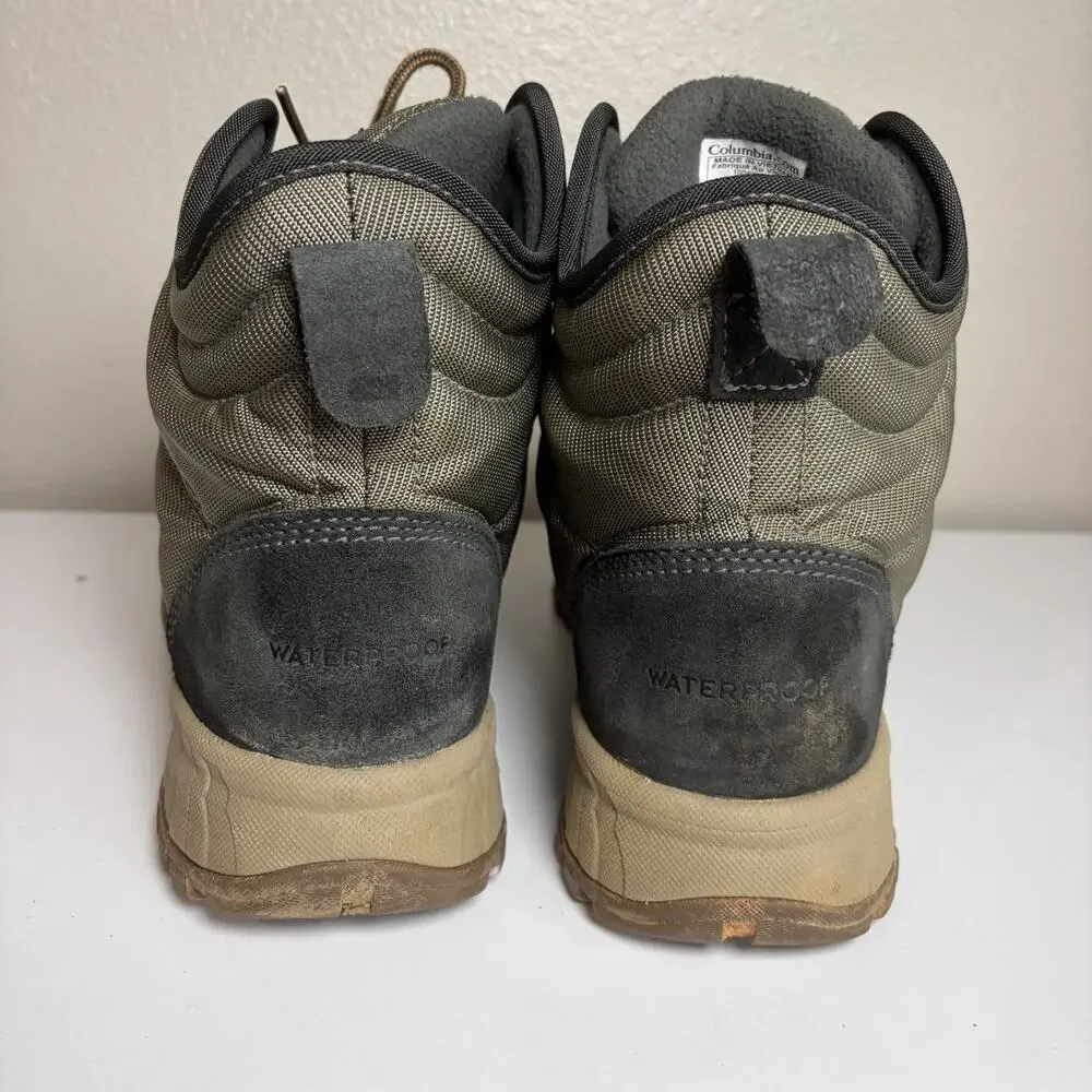 Columbia Fairbanks Mens Size 12 Green Boots Waterproof Omni-Heat YM0762-316